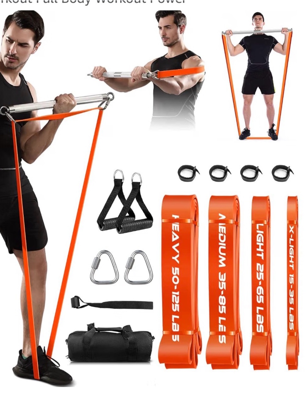 Resistance Band Set with Workout Bar